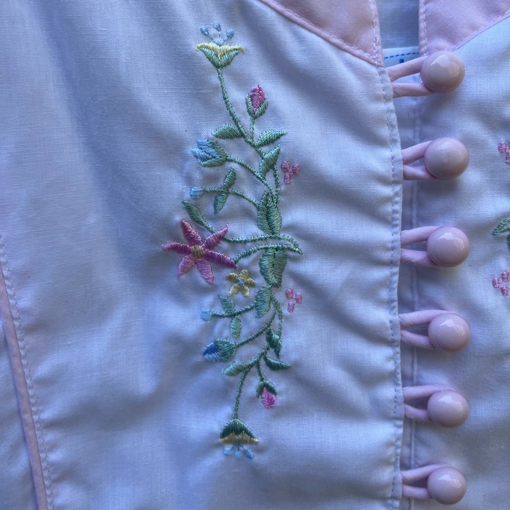 Vintage 70s Embroidered Prairie Sundress - Picture 8 of 13